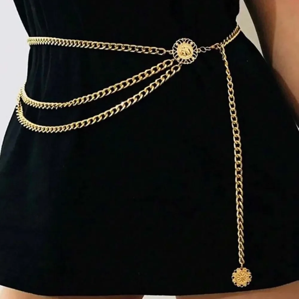 Gold Chain belt A1429